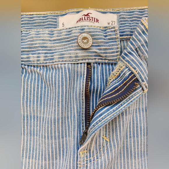 Distressed Denim Striped Mini Skirt - Picture 9 of 11